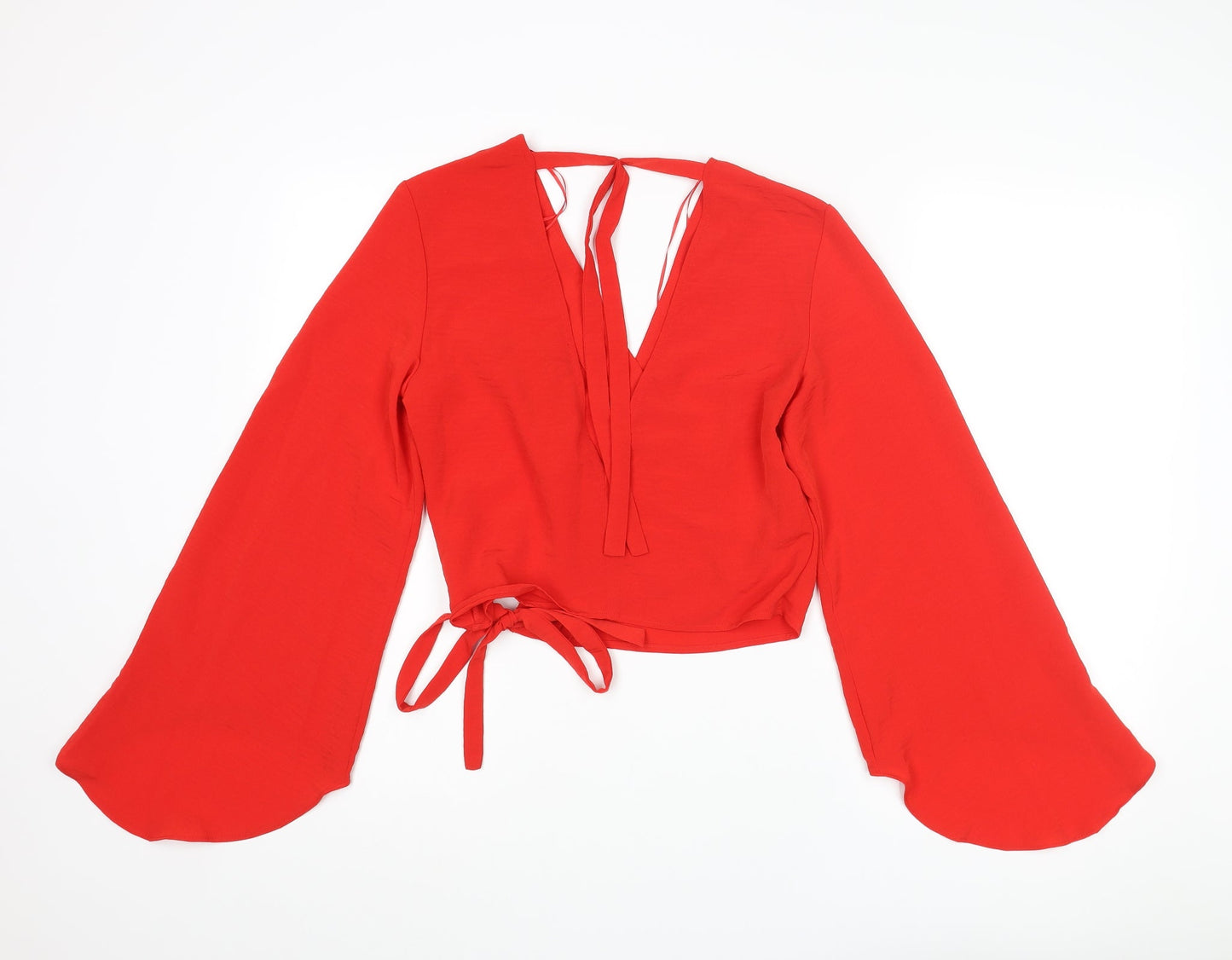 Womens UK Size 8 River Island Red Basic Blouse