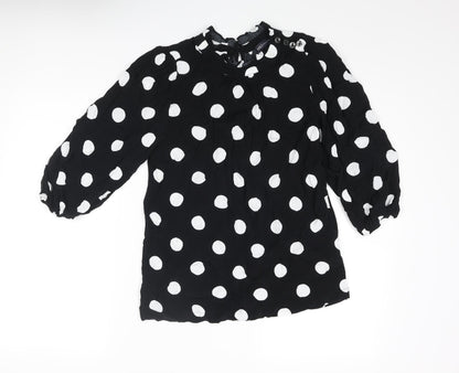 Womens UK Size 8 Marks and Spencer Black Basic Blouse
