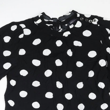 Womens UK Size 8 Marks and Spencer Black Basic Blouse