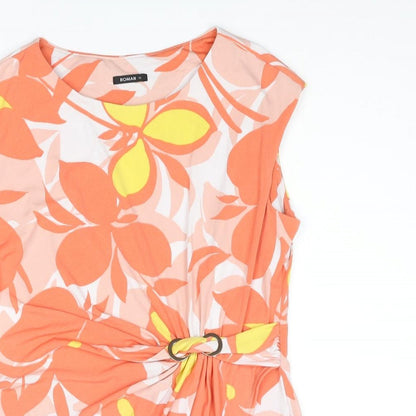 Womens UK Size 12 Roman Orange Camisole Blouse