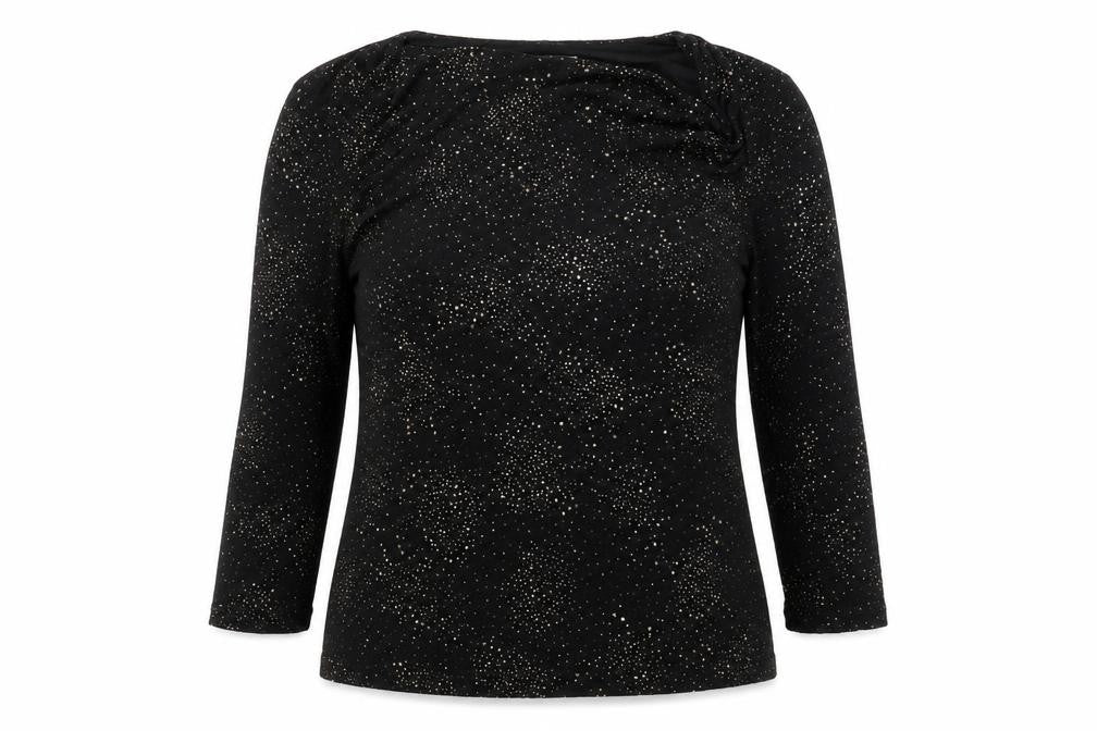 Womens UK Size 12 Damsel in a Dress Black Basic Blouse
