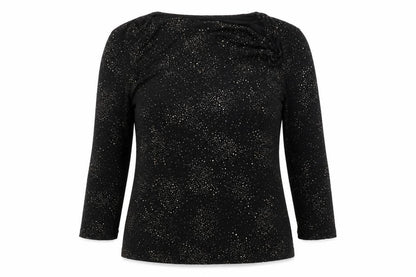 Womens UK Size 12 Damsel in a Dress Black Basic Blouse