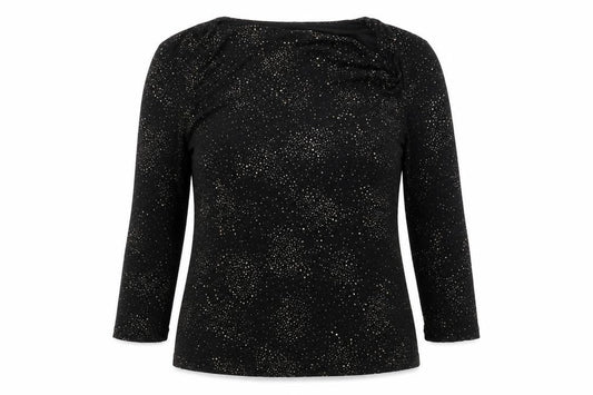 Womens UK Size 12 Damsel in a Dress Black Basic Blouse