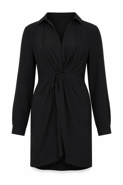 Very Womens Black Polyester Mini Size 12 Collared Zip