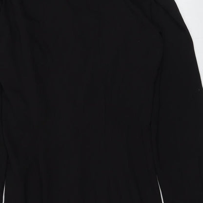 Very Womens Black Polyester Mini Size 12 Collared Zip