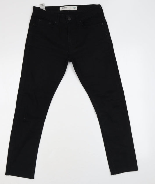 Burton Mens Black Cotton Skinny Jeans Size 28 in L24 in Regular Zip