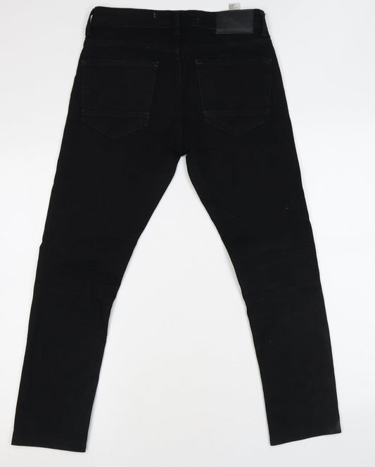 Burton Mens Black Cotton Skinny Jeans Size 28 in L24 in Regular Zip