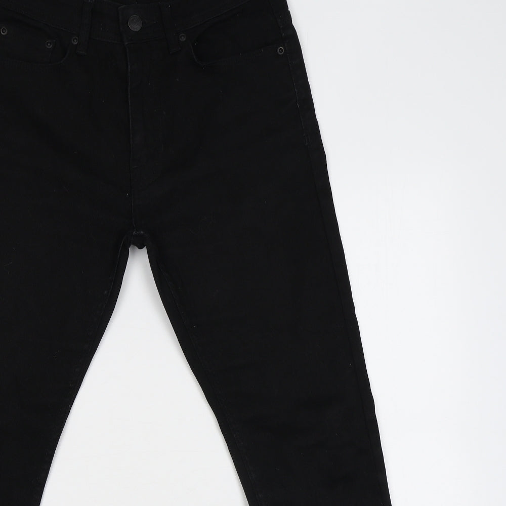 Mens UK Size 28 in Burton Regular Fit Skinny Black Jeans