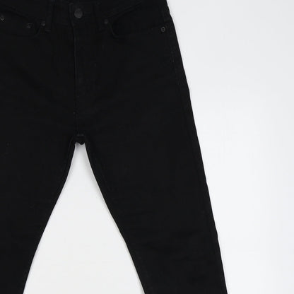 Mens UK Size 28 in Burton Regular Fit Skinny Black Jeans