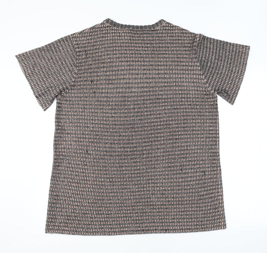 Zara Womens Multicoloured Check Polyester T-Shirt Dress Size M Round Neck Pullover