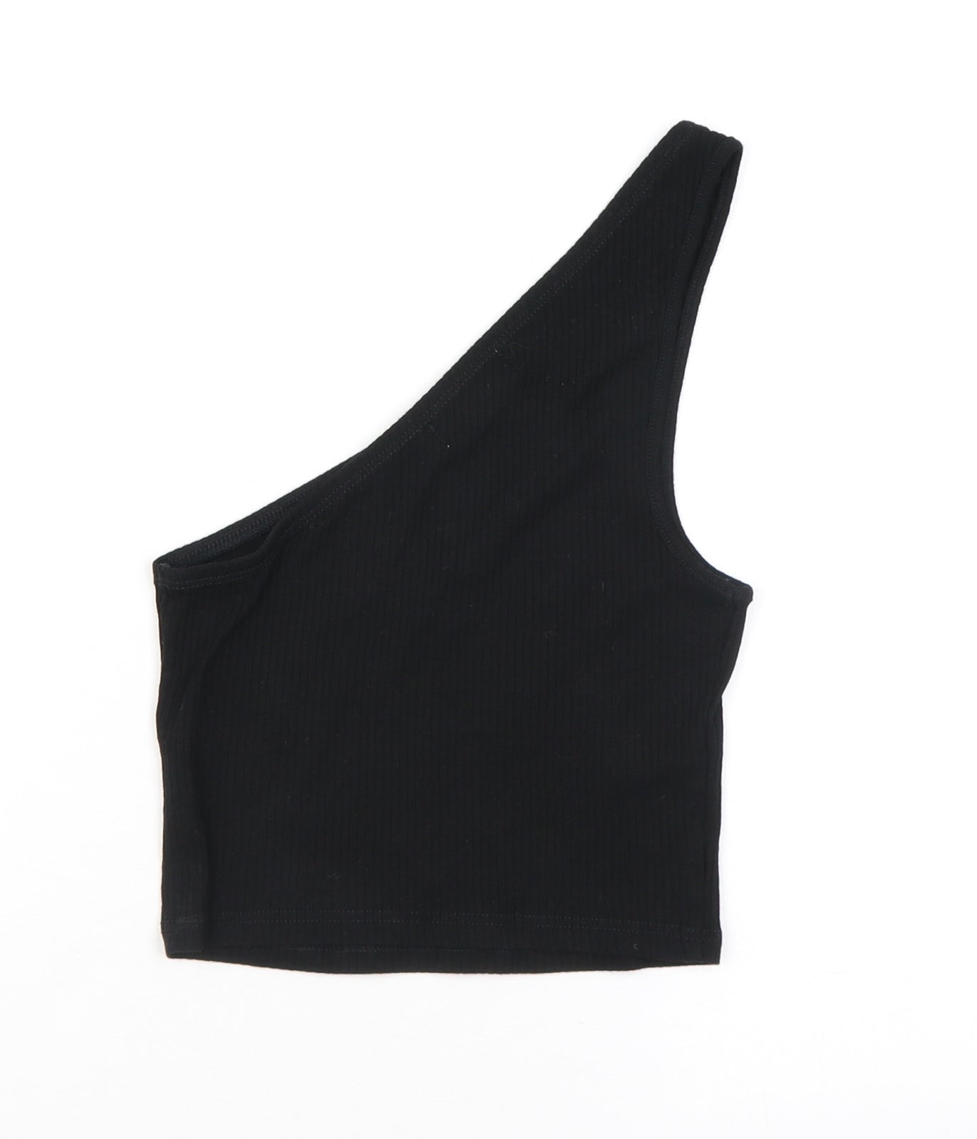Womens UK Size 8 Topshop Black Cropped Tank
