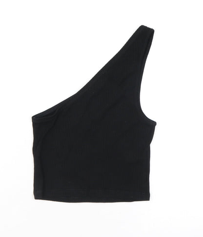 Womens UK Size 8 Topshop Black Cropped Tank