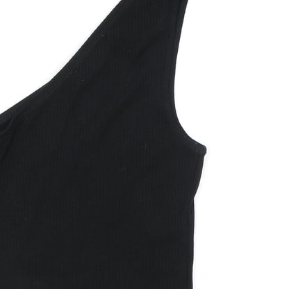 Womens UK Size 8 Topshop Black Cropped Tank