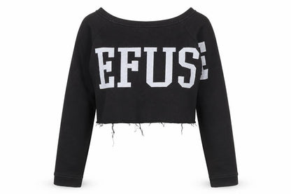 Womens UK Size S Bershka Black Pullover Sweatshirt