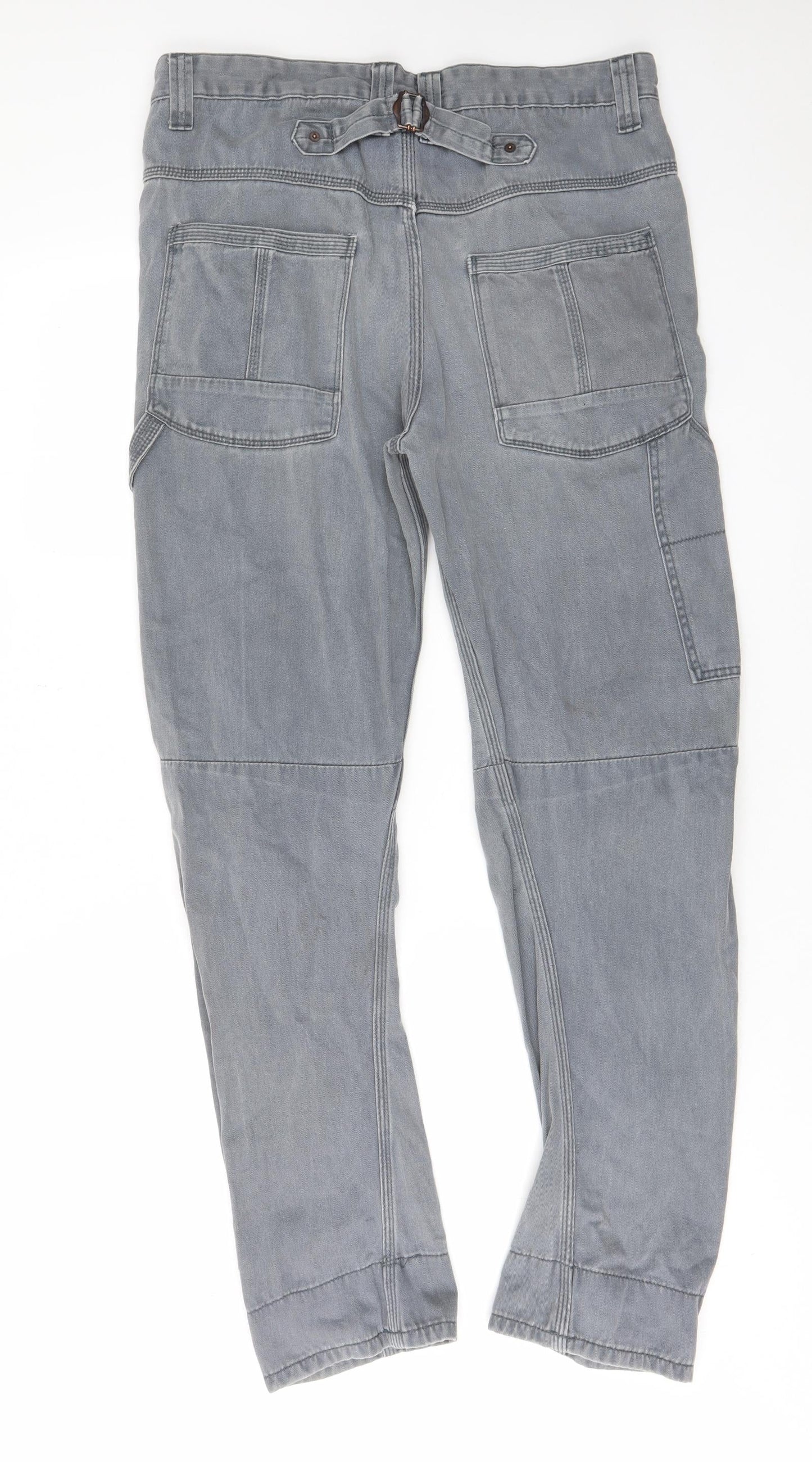 Mens UK Size 32 in River Island Regular Fit Tapered Grey Jeans