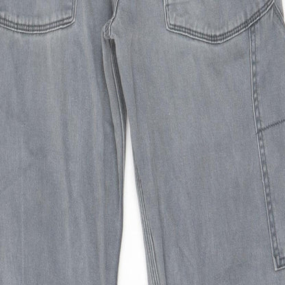 Mens UK Size 32 in River Island Regular Fit Tapered Grey Jeans