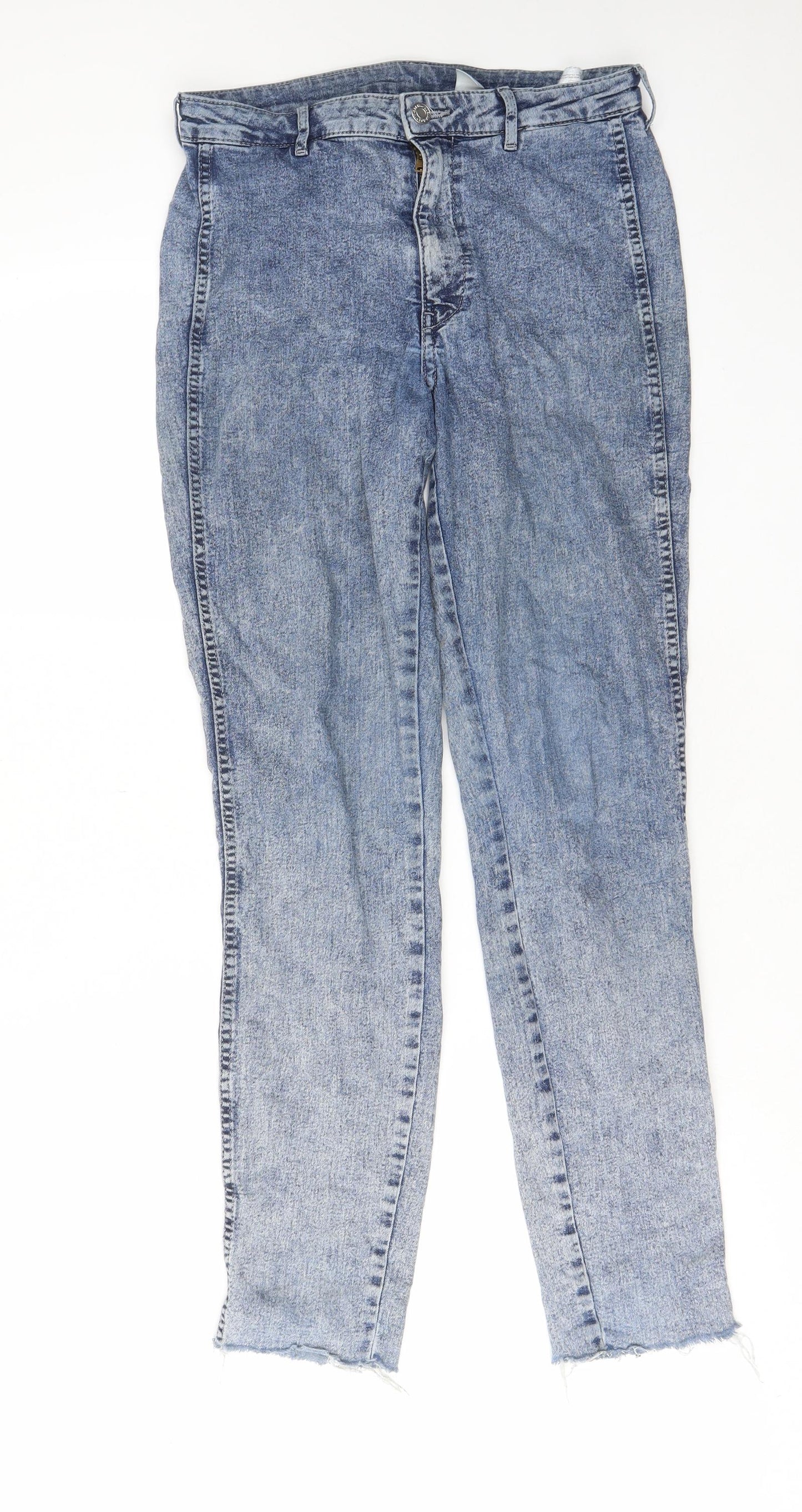 Womens UK Size 27 in H&M Regular Fit Straight Blue Jeans