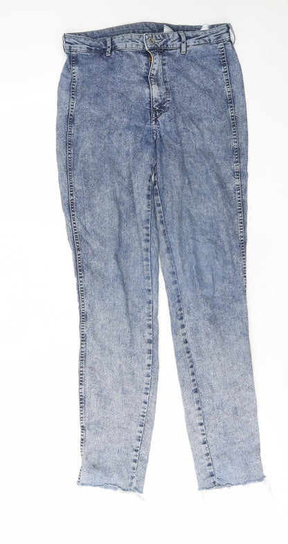 Womens UK Size 27 in H&M Regular Fit Straight Blue Jeans