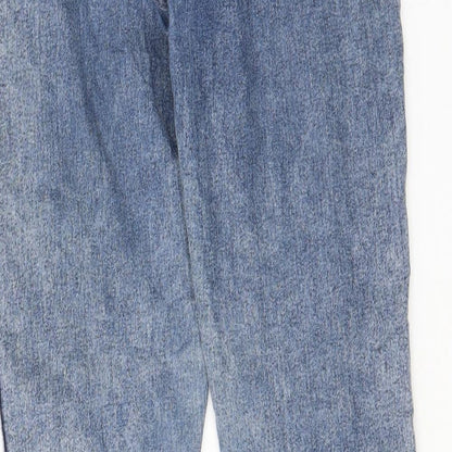 Womens UK Size 27 in H&M Regular Fit Straight Blue Jeans