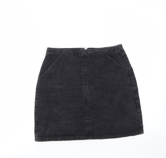 Womens UK Size 8 Topshop A-Line Denim Skirt