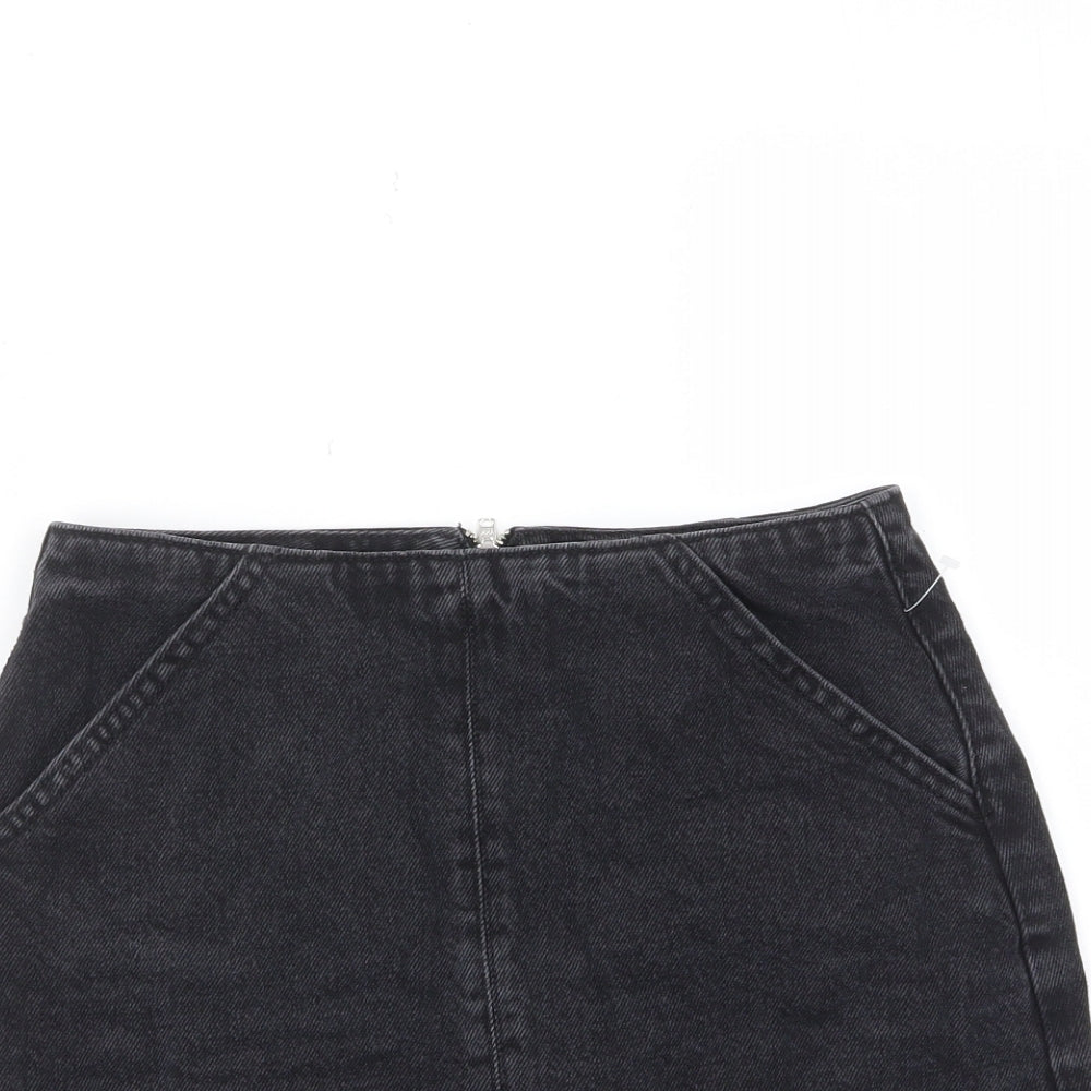 Womens UK Size 8 Topshop A-Line Denim Skirt