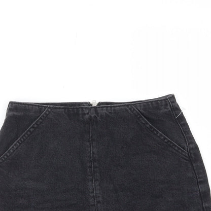 Womens UK Size 8 Topshop A-Line Denim Skirt