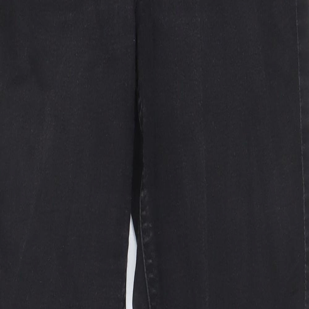 Marks and Womens Grey Cotton Skinny Jeans Size 8 L27 in Regular Zip - Pockets