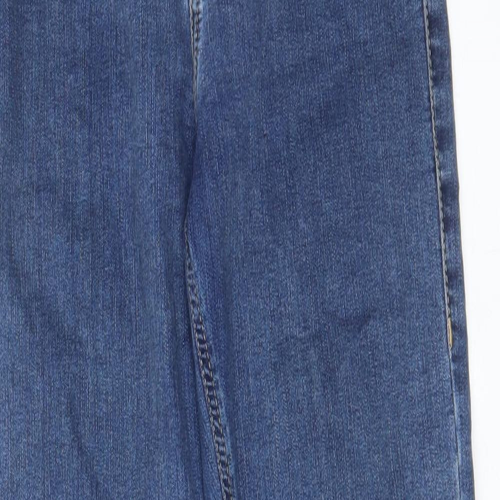 Topshop Womens Blue Cotton Skinny Jeans Size 26 in L30 in Regular Zip - Pockets
