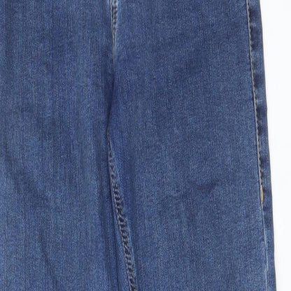 Topshop Womens Blue Cotton Skinny Jeans Size 26 in L30 in Regular Zip - Pockets