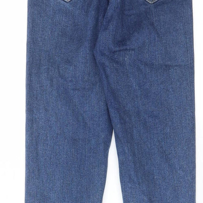 Topshop Womens Blue Cotton Skinny Jeans Size 26 in L30 in Regular Zip - Pockets