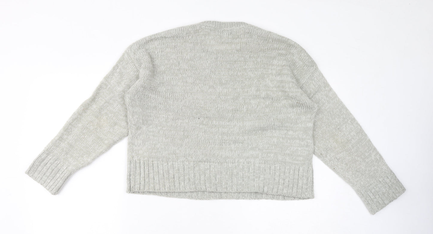 Womens UK Size S New Look Grey Pullover Jumper
