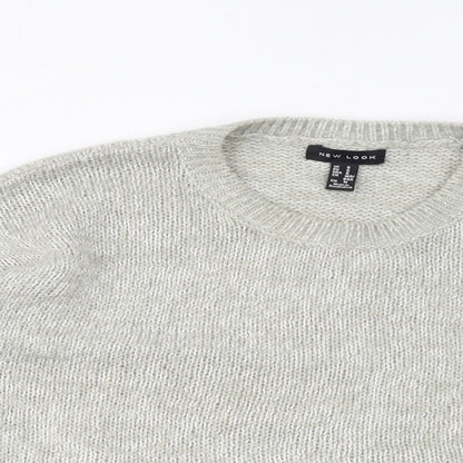 Womens UK Size S New Look Grey Pullover Jumper