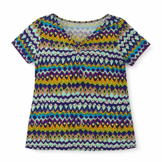 Womens UK Size L Nina Leonard Multicoloured Basic T-Shirt