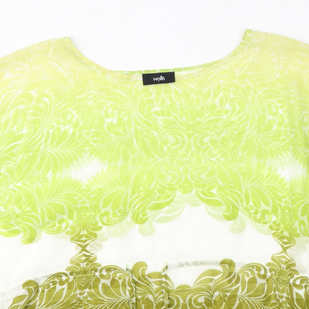 Womens UK Size L Wallis Green Basic T-Shirt