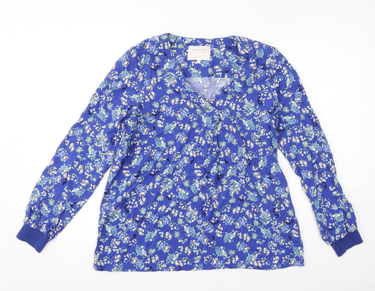 Womens UK Size 4 Part Two Blue Basic Blouse