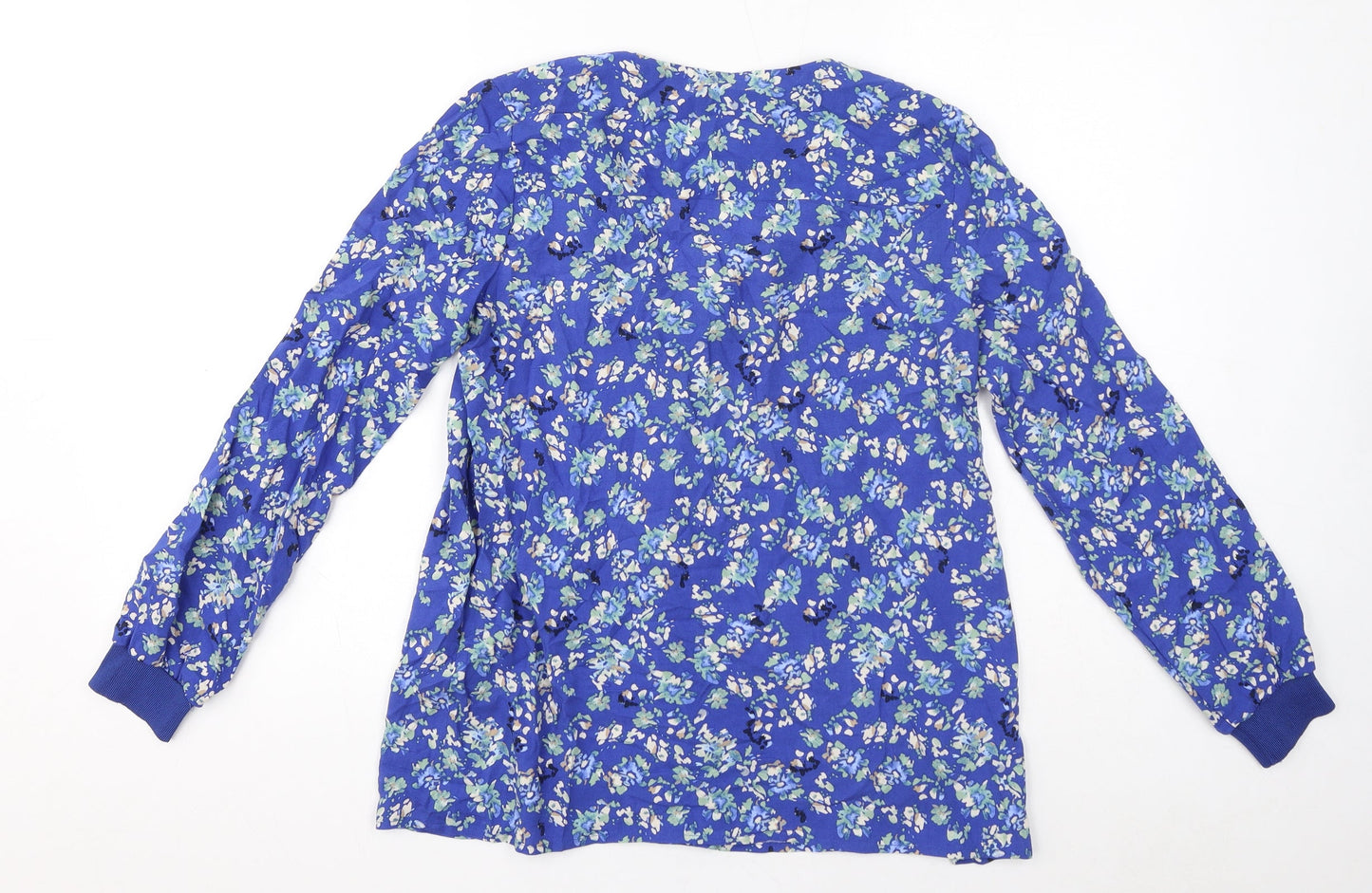 Womens UK Size 4 Part Two Blue Basic Blouse