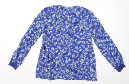 Womens UK Size 4 Part Two Blue Basic Blouse