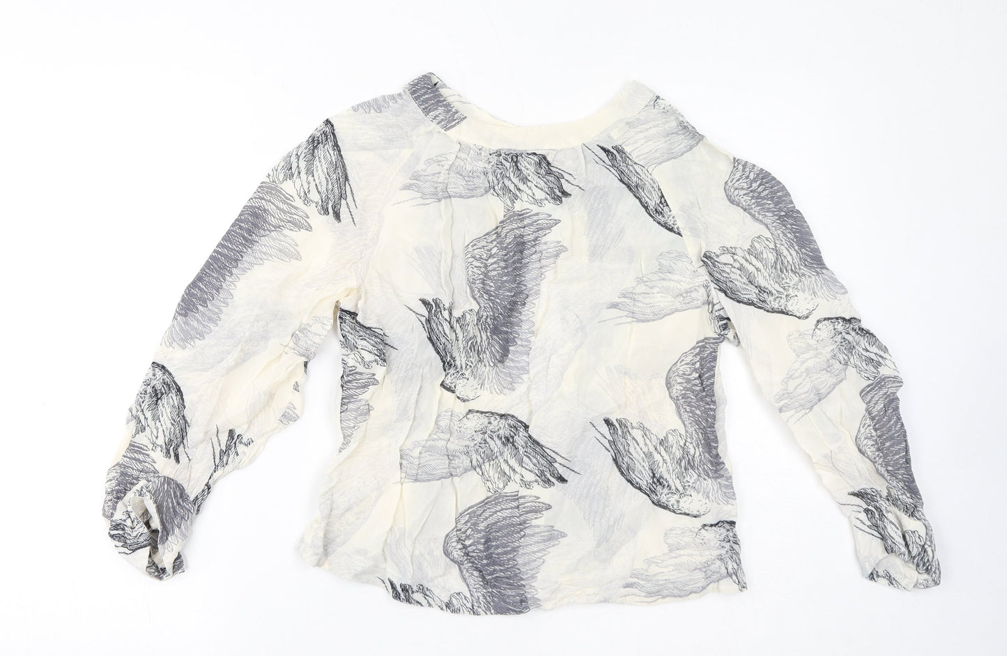 Womens UK Size 14 Topshop Grey Basic Blouse