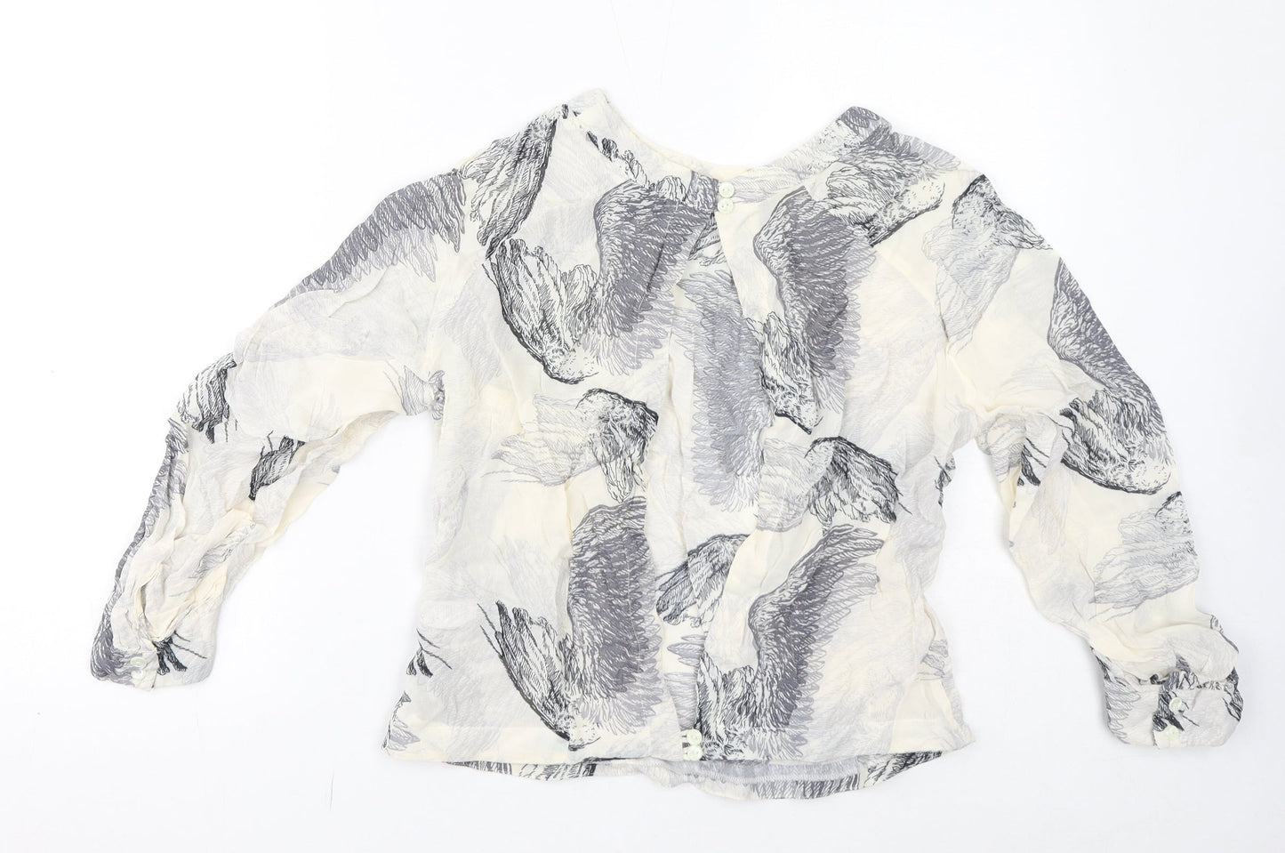 Womens UK Size 14 Topshop Grey Basic Blouse