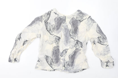 Womens UK Size 14 Topshop Grey Basic Blouse