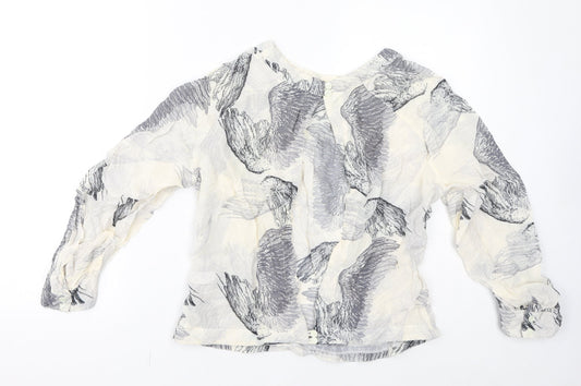 Womens UK Size 14 Topshop Grey Basic Blouse