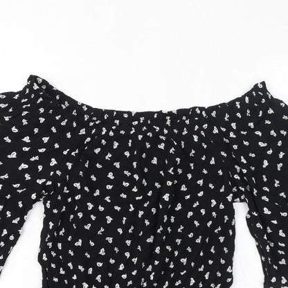 Womens UK Size 8 Marks and Spencer Black Basic T-Shirt
