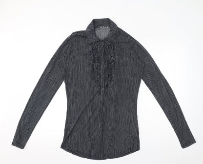 Womens UK Size L Sandwich Blue Basic Blouse