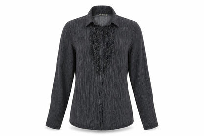 Womens UK Size L Sandwich Blue Basic Blouse