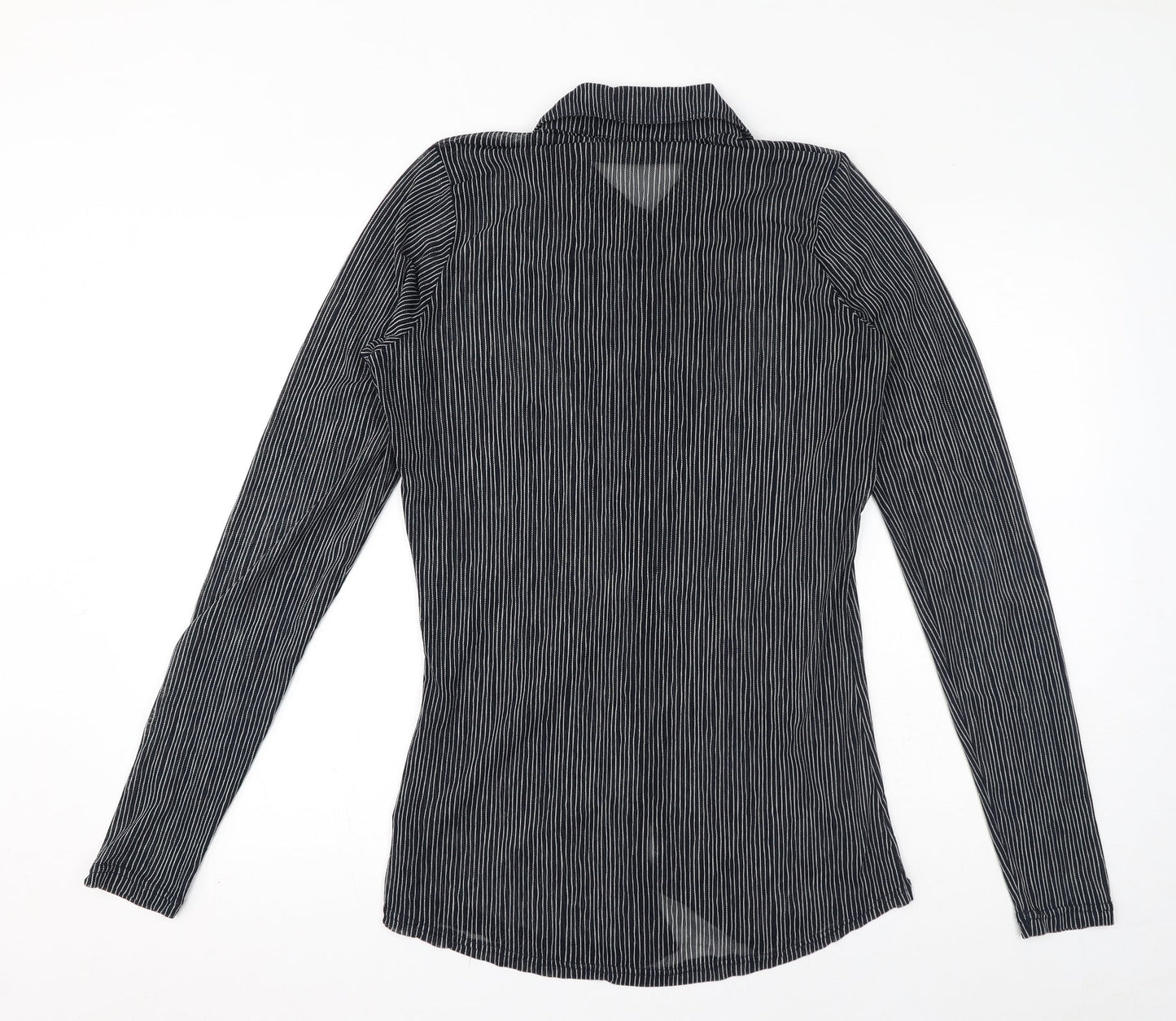 Womens UK Size L Sandwich Blue Basic Blouse