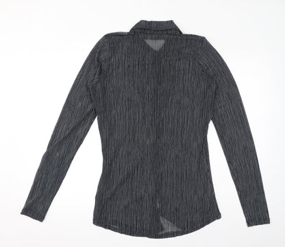 Womens UK Size L Sandwich Blue Basic Blouse