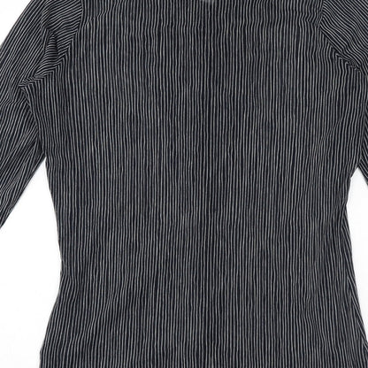 Womens UK Size L Sandwich Blue Basic Blouse