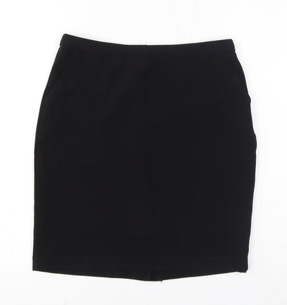 PADINI Womens Black Polyester Straight & Pencil Skirt Size M Zip
