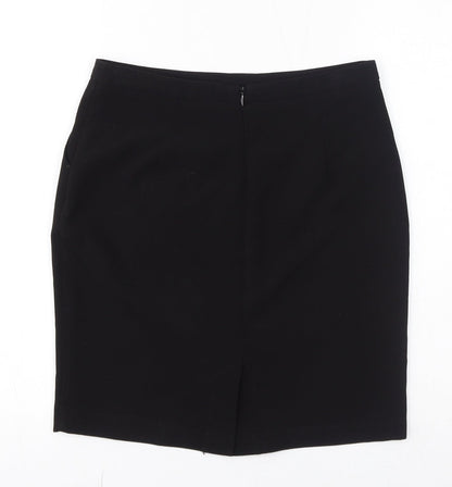 PADINI Womens Black Polyester Straight & Pencil Skirt Size M Zip