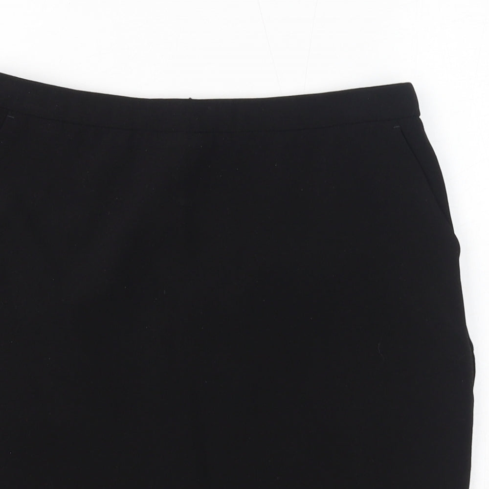 PADINI Womens Black Polyester Straight & Pencil Skirt Size M Zip